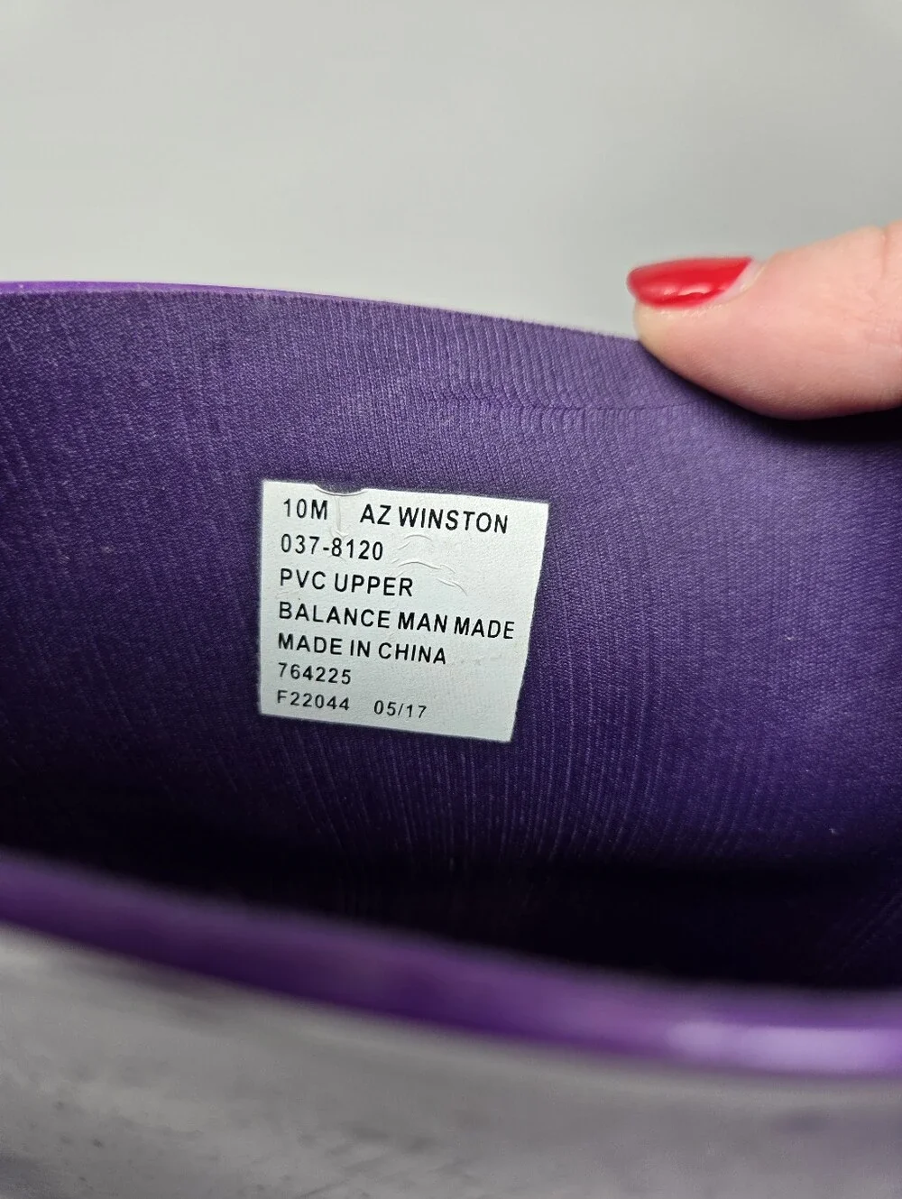 Arizona Winston Size 10 Womens Purple Calf Length Rainboot Rubber Shiny Used